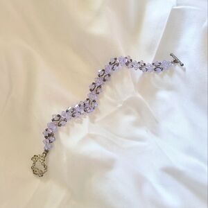 Handcrafted Violet Swarovski Crystal Bracelet